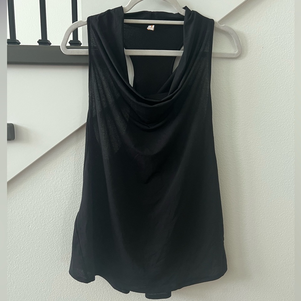 Lucy Racerback Black Tank